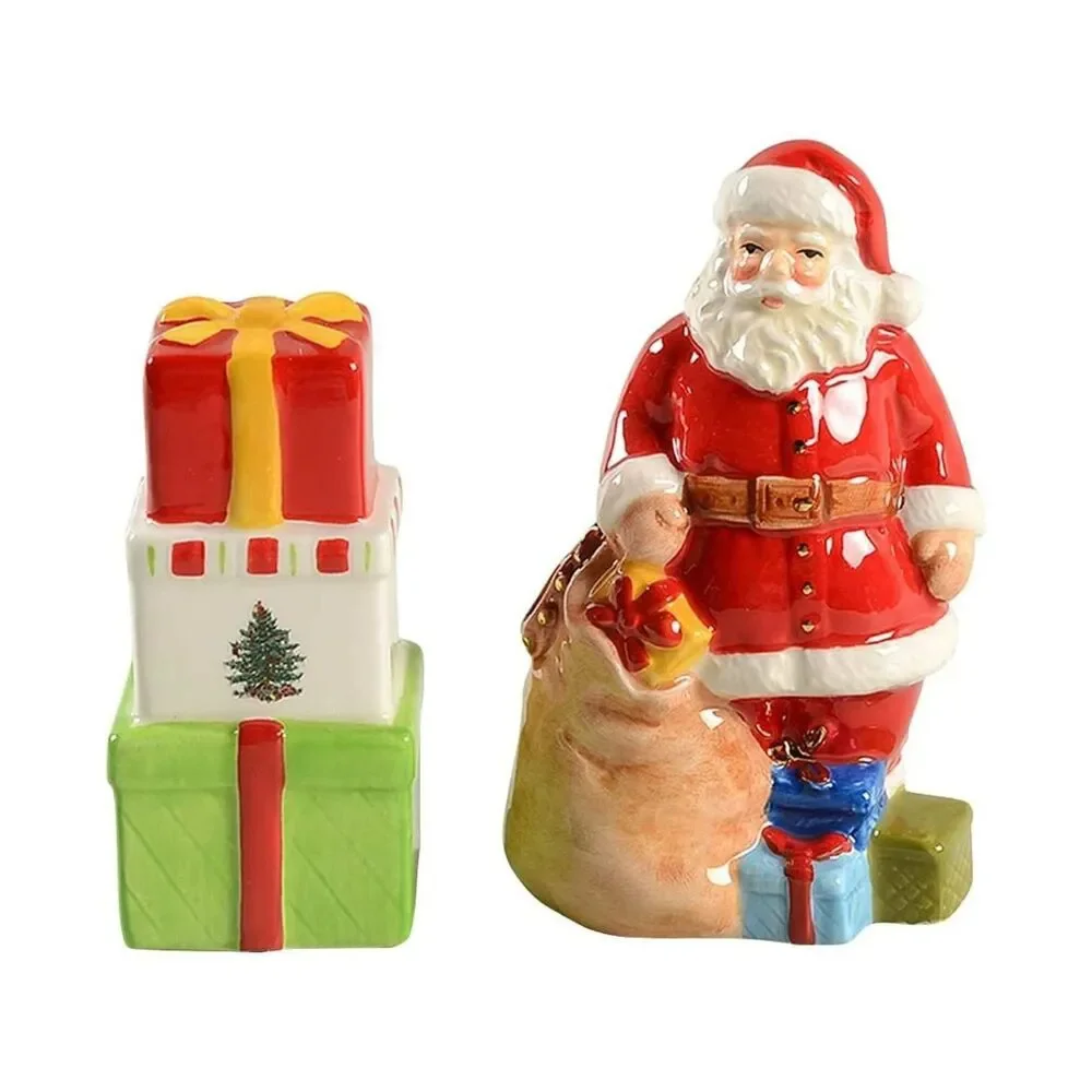NEW IN BOX Spode Christmas Tree Salt & Pepper Set Earthenware